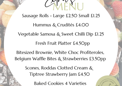 Extra’s Menu – Option 3